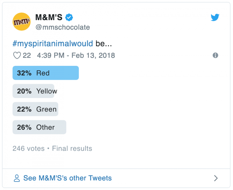 Example social poll on Twitter
